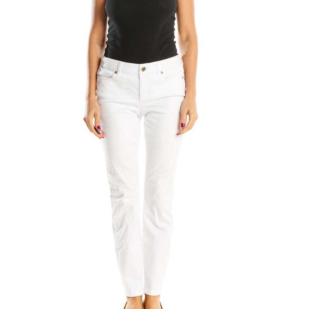 MICHAEL KORS Straight White Jeans 6